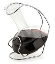 Decanter De Vinho De Vidro Com Suporte 900 ml Decantador Aerador Adega Bar Wine Fácil De Servir Restaurante Casa Cozinha Alto Padrão Luxo
