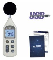 Decibelímetro dBA/dBC com Datalogger e Certificado de Calibração - KR843