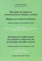 Decisões do Tribunal Constitucional Federal Alemão Direito do Estatuto Pessoal Decisões do Tribunal Constitucional Federal Alemão Direito do Estatuto Pessoal