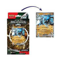 Deck Cards Pokémon Baralho de Batalha EX Lucario Com 60 Cartas - Com Carta Codificada - Copag - 32657
