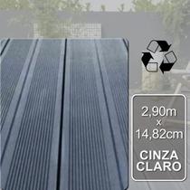 Deck Cinza Claro de Madeira Ecológica 2,90m x 14,82cm 2,3cm espessura