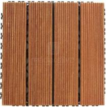 Deck de Madeira 30x30cm Antiderrapante com Base Plastica Madersilva
