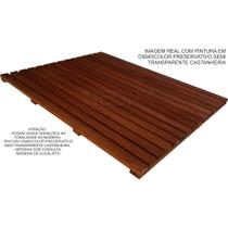 Deck De Madeira Chuveiro Box Banheiro Capacho 126x88 cm Pintado
