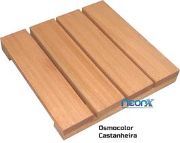 Deck de Madeira Modular 30x30 Cm Réguas 7 cm NeonX Com Pintura