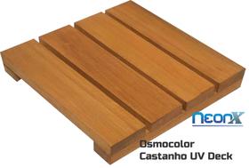 Deck de Madeira Modular 30x30 Cm Réguas 7 cm NeonX Com Pintura