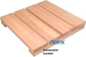Deck de Madeira Modular 30x30 Cm Réguas 7 cm NeonX Com Pintura