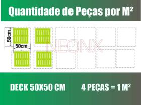 Deck De Madeira Modular 50x50 cm Com Pintura Neonx