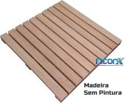 Deck De Madeira Modular 50x50cm Sem Pintura Neonx