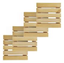 Deck de Madeira Pinus Jardim Decoração 20x20 cm 04 UND Deck de Madeira Pinus Jardim Decoração 20x20 cm 04 UND