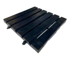 Deck De Plástico Ecológico Preto Modular Jardim Kit 12 Lindo