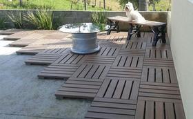 Deck De Plástico Imbuia Àreas externas Box kit 50 unidades