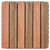 Deck em Placa de Madeira Base Plástica 30x30cm Bege/Marrom Deck em Placa de Madeira Base Plástica 30x30cm Bege/Marrom