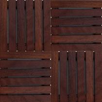 Deck em Placa de Madeira Modular Base Madeira 30cmx30cm Madersilva