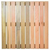 Deck em Placa de Madeira Modular Base Madeira 50x50cm Madersilva Bege/Eucalipto Deck em Placa de Madeira Modular Base Madeira 50x50cm Madersilva Bege/Eucalipto