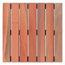 Deck em Placa de Madeira Modular Base Madeira 50x50cm Madersilva