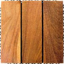 Deck em Placa de Madeira Modular Base Plástica 30cm x 30cm Madersilva