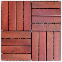 Deck em Placa de madeiramodular Base Plástica 30x30cm Deck em Placa de madeiramodular Base Plástica 30x30cm