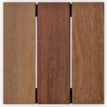 Deck em Placa Modular de Madeira Cumarú 28cmx28cm Madersilva Deck em Placa Modular de Madeira Cumarú 28cmx28cm Madersilva