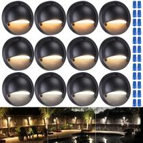 Deck Lights LEONLITE, pacote com 12, 3CCT, 3,74", pretas, 12-36V Deck Lights LEONLITE, pacote com 12, 3CCT, 3,74", pretas, 12-36V