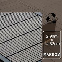 Deck Marrom de Madeira Ecológica 2,90m x 14,82cm 2,3cm espessura