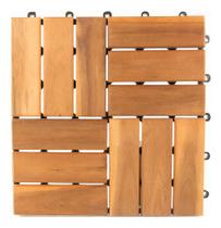 Deck Modular Click Encaixe Madeira 30x30cm 9 Unidade 0,81m2