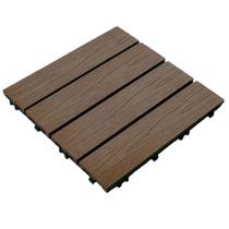 Deck Modular WPC EspaçoFloor Madeira Plástica Carvalho Coffee 30x30cm Deck Modular WPC EspaçoFloor Madeira Plástica Carvalho Coffee 30x30cm