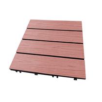 Deck Modular WPC EspaçoFloor Madeira Plástica Carvalho Red Brown 30x30cm