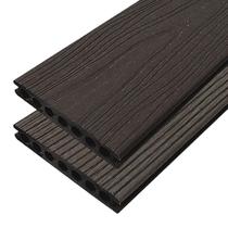 Deck Régua WPC EspaçoFloor Madeira Plástica Carvalho Escuro Brown 15x290cm