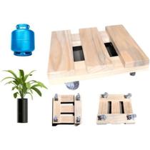 deck suporte para botijão de gás e plantas