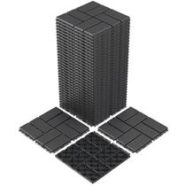 Deck Tiles Goovilla Plastic Interlocking, pacote com 36 unidades, cinza escuro Deck Tiles Goovilla Plastic Interlocking, pacote com 36 unidades, cinza escuro