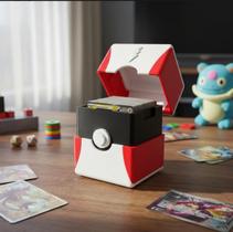Deckbox Pokemón Pokebola Raio 130 Cartas Porta Cartinhas