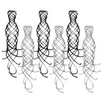 Decks suspensos Beistle Shimmering Black & Silver Whirls x6