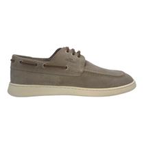 Deckshoes Samello Bariloche Masculino Couro Camurça Areia Mocassim Náutico Dockside