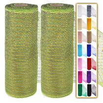Deco Mesh Ribbon Rolls Ableme Deco Moss Green 10 cm x 9 m 2 unidades Deco Mesh Ribbon Rolls Ableme Deco Moss Green 10 cm x 9 m 2 unidades