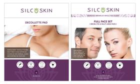 Decollette & Full Facial Set, almofadas de silicone reutilizáveis SilcSkin
