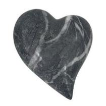 Decor ceramica marble heart cinza peq 9,5 x 10,5 x 5 cm