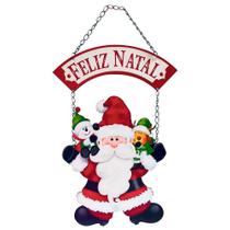 Decor Home Natal - Papai Noel Com Flamula Feliz Natal - DHN-018 Decor Home Natal - Papai Noel Com Flamula Feliz Natal - DHN-018