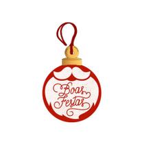 Decor Home Tag 4 Natal - Boas Festas - DHT4N-002 - LitoArte Rizzo Confeitaria