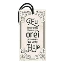 Decor Home Tag "Eu Orei Hoje" - DHT2-089 - LitoArte - Rizzo