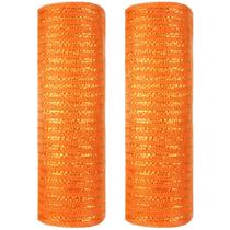 Decor Mesh Poly Ribbons ESINO 26 cm x 9 m Folha metálica vermelha/branca