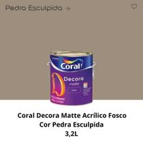 Decora Matte Fosco cor Pedra Esculpida 3,2L Decora Matte Fosco cor Pedra Esculpida 3,2L