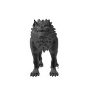 Decoração 3D Lobo Preto - 8,6x4,2x12,4 cm
