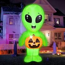 Decoração alienígena inflável Joiedomi 152cm LED de Halloween Decoração alienígena inflável Joiedomi 152cm LED de Halloween