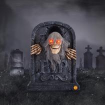 Decoração animatrônica de esqueleto de lápide de zumbi de Halloween Decoração animatrônica de esqueleto de lápide de zumbi de Halloween