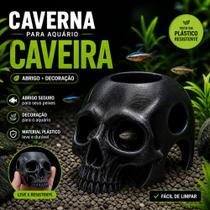Decoração Aquário Caveira Enfeite Toca Abrigo para Peixes
