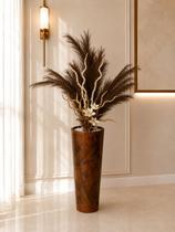 Decoração Arranjo Pampas Permanente Com Vaso Alto De Chao recepçao decor sala consultorios