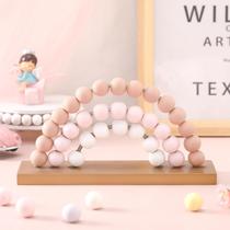 Decoração Arrowbash Cute Pink Rainbow Girls Room 22x12,7 cm