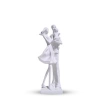 Decoração Artesanal Estátua Pai Mãe E Filho 31 Cm Em Gesso Cru - VÁRIAS VARIEDADES