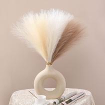 Decoração artificial de capim-dos-pampas Serwalin 45 cm, 6 peças, estilo boho Decoração artificial de capim-dos-pampas Serwalin 45 cm, 6 peças, estilo boho