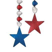 Decoração: Beistle Foil Star Danglers, pacote com 2, 76 cm